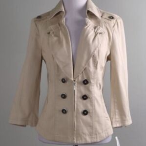 White House Black Market Khaki jacket sz 12